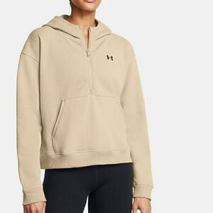 Under Armour Rival Fleece Textured Tan Beige Half Zip Hoodie Sweatshirt XS NWT